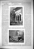 Original Old Antique Print 1879 Chapel Tomb Juliet Verona Shakespeare Victorian