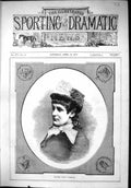 Original Old Antique Print 1879 Portrait Madame Mary Cummings Beautiful Woman
