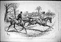 Antique Old Print 1879 Blood Will Tell Hunting Horses Huntsmen Sport Sturgess