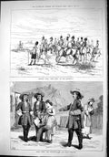 Old 1879 Hunting Horses Duke Peninsula Scene Dragoons Folly Theatre A Victorian