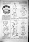 Antique Old Print 1879 Captious Critic Girls Theatre Vaudeville Box Office 19th