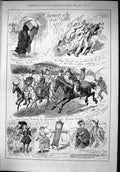 Old 1879 Humours Month April Spring Meeting Hunting Grandfathers Cloc Victorian