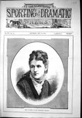 Antique Old Print 1879 Portrait Miss Henri Haymarket Theatre Beautiful Woman