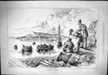 Old Antique Print 1879 Shooting Lobsters Fishing Creels Boats Howth Head 19th