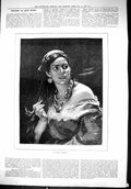 Original Old Antique Print 1879 Portrait Derby Tipster Beautiful Woman 19th