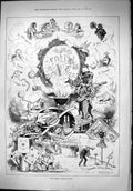 Antique Old Print 1879 Derry Hieroglyphic Blue Ribbon Gille Sweep Blatchford