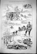 Old 1879 Netting Reservoirs Barnes River Perch Tiffin Fish Fishing Te Victorian