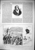 Antique Old Print 1879 Howard Paul Moore Centenary Festival Dublin Ireland 19th