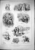 Old 1879 Up-River Whitsun Hunting Tracking Camp Sudbury Richmond Rive Victorian