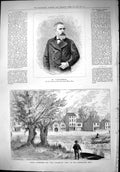 Antique Old Print 1879 Portrait Vaucorbeil Canterbury Arms Westminster Road