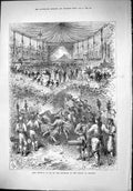 Antique Old Print 1879 Paris Festival Sufferers Floods Szegedin Entertainment