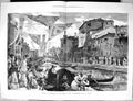 Old 1879 Scene Venice Procession Canareggio Canal Boats Gondolas Fine 19th