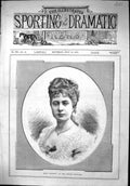 Old Print 1879 Portrait Beautiful Woman Mlle. Barretta Comedie Francaise 19th