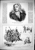 Old Antique Print 1879 Famous Player Barton Booth Zulus St. James'S Hall 19th