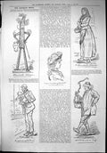 Old Antique Print 1879 Captious Critic Manchester Man Woman Shop Window 19th