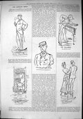 Antique Old Print 1879 Captious Critic Young Manchester Romanc Ice Skating 19th