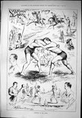 Old 1879 Athletics Wrestling Strathalla Bagpipes Mathews Kennedy Spor Victorian