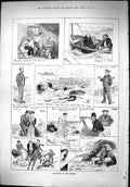 Old 1879 Pleasures Seaside Bathing Sea Donkey Rides Ramsgate Scarboro Victorian