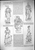Original Old Antique Print 1879 Captious Critic Doblin Theatre Actors Victorian