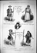 Old 1879 By-Gone Stage Celebrities Robin Hood Keeley Wright Bedford C Victorian