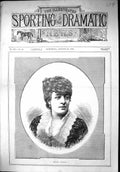 Original Old Antique Print 1879 Portrait Mlle. Judic Beautiful Woman Victorian