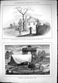 Old 1879 White Horse Kensington Addison Destruction Great Balloon Par Victorian