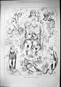 Old 1879 Venus Royalty Theatre Cupid Psyche Mars Proserpine Actors En Victorian