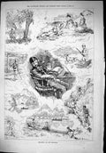 Old 1879 Dreaming Holidays Hunting River Boats Seaside Scene Mountain Victorian