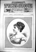 Original Old Antique Print 1879 Portrait Beautiful Woman Mlle. Humberta 19th