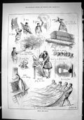 Old Sporting Dramatic News 1880 Behind Scenes Theatre Macbeth Juliet Victorian