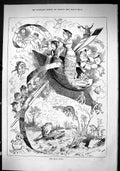 Old Sporting Dramatic News 1880 Rival Blues Boating Frog Book Sketch Victorian