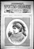 Antique Old Print Sporting Dramatic News 1880 Miss Bessie Sanson Lady Woman