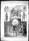 Old 1880 Scenes Goudinet Gille Comic Opera Jean Nivelle Comique Paris Victorian