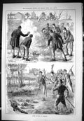 Old Sporting Dramatic News 1880 Otter Hunting Ireland Hounds Dogs Spo Victorian