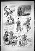 Old Sporting Dramatic News 1880 Humours Dissolution Gladstone Highlan Victorian