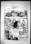 Old Sporting Dramatic News 1880 Artist Sketches France Beards Castle Victorian
