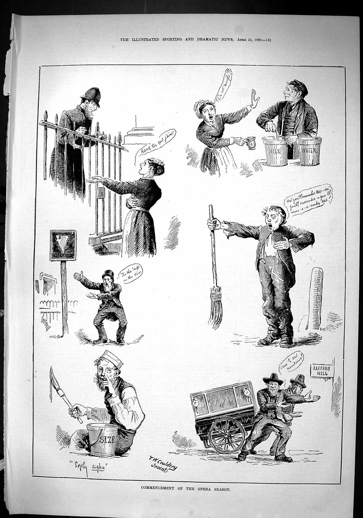 Old Sporting Dramatic News 1880 Commencement Opera Season Saffron Hil Victorian