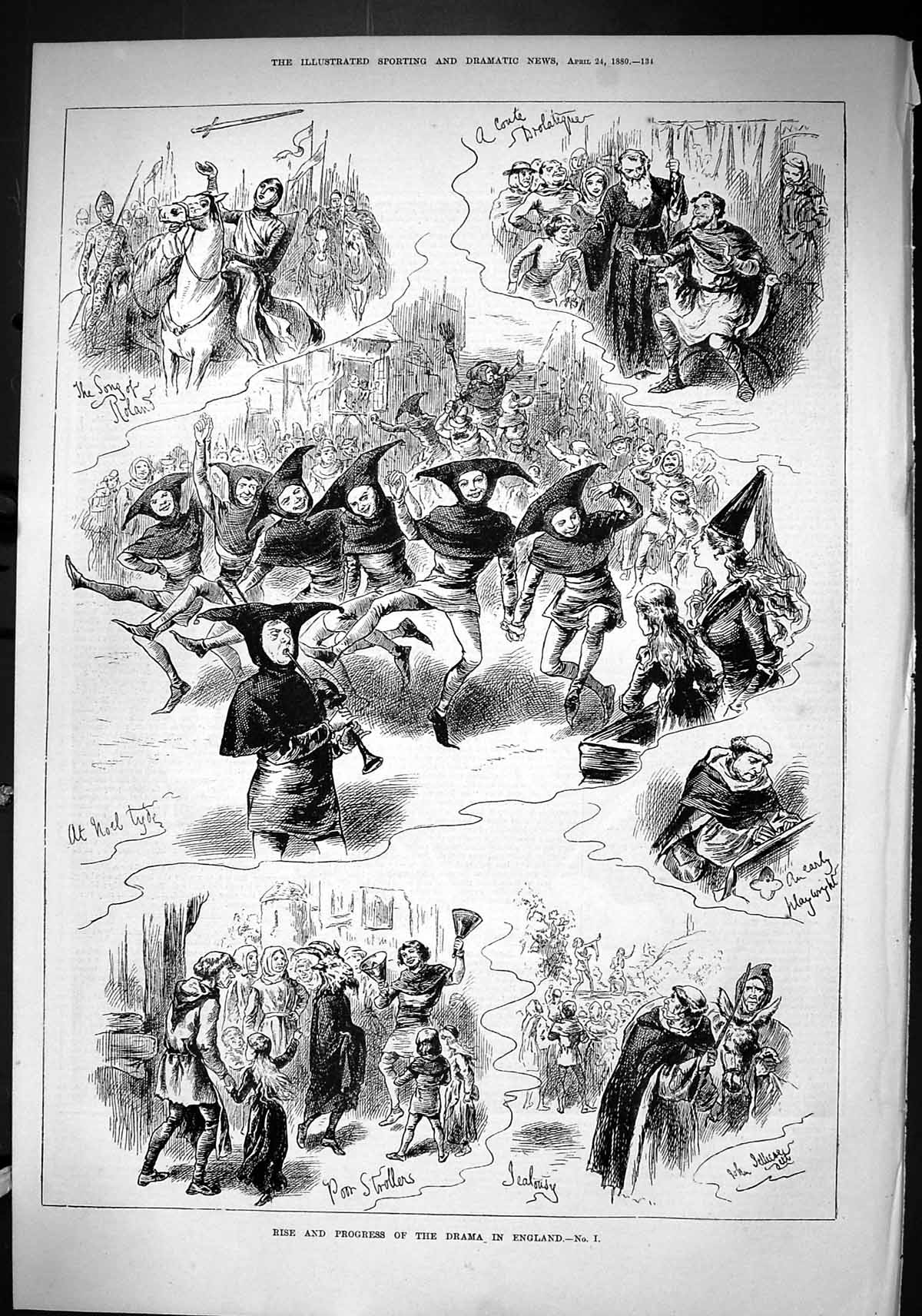 Old Sporting Dramatic News 1880 Rise Progress Drama England Theatre A Victorian