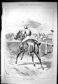 Old Sporting Dramatic News 1880 Horse Racing Jockey Sport Course Favo Victorian