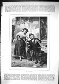 Old Sporting Dramatic News 1880 Love Letter Man Lady Romance Bartolo Victorian