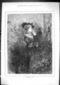 Old Sporting Dramatic News 1880 Trysting Place Beautiful Lady Flower Victorian