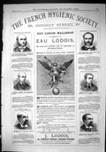 Old Sporting Dramatic News 1880 French Hygienic Society Eau Lodois Ba Victorian