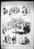 Old Sporting Dramatic News 1880 Military Sports Wollwich Hurdle Race Victorian