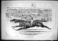 Old Sporting Dramatic News 1880 Horse Racing Exciting Finish Derby Be Victorian