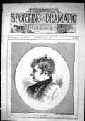 Antique Old Print Sporting Dramatic News 1880 Portrait Mrs Mckee Rankin Lady