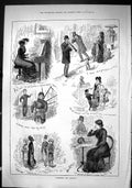 Old Sporting Dramatic News 1880 Harmony Discord Bagpies Music Piano N Victorian