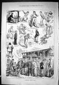 Old Sporting Dramatic News 1880 Theatrical Cricket Match Sport Men Sp Victorian