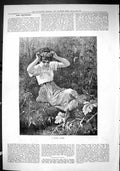 Old Sporting Dramatic News 1880 Fine Art Rustic Queen Flowers Young G Victorian