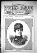 Antique Old Print Sporting Dramatic News 1880 Portrait Miss Maud Brennan Lady