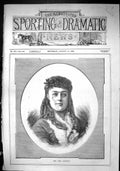 Antique Print Sporting Dramatic News 1880 Portrait Mme. Thea Sanderini Lady